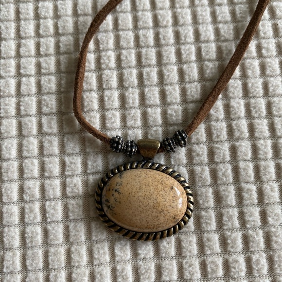 Jasper Stone Pendant Necklace - Picture 3 of 5